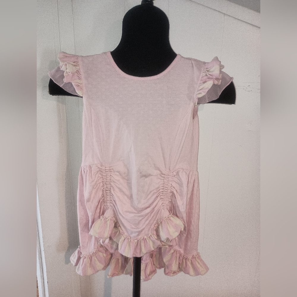 Pink Ruffled Kids Dress